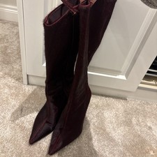 Zara Viral Limited Edition Boots Burgundy