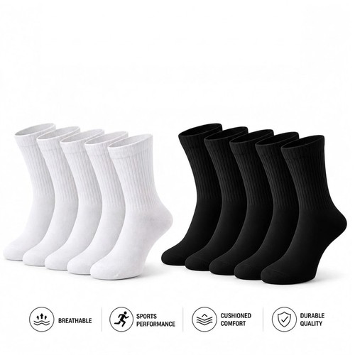 Pairs mens sports socks - 5-10,