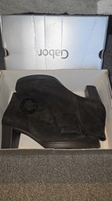 Gabor Size 6 Women's Suede Ankle Boots Black New