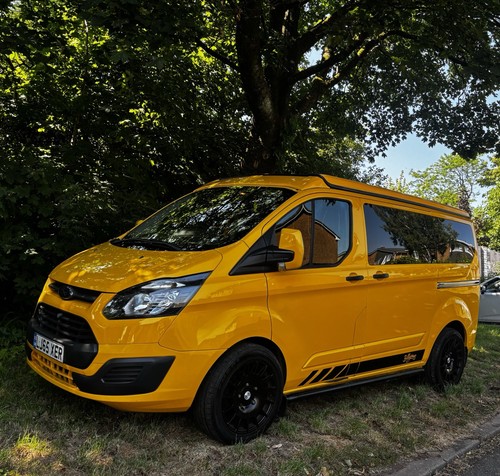 Yellow camper van ford - ford, transit