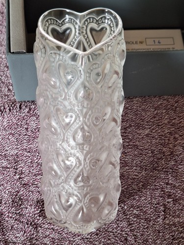 Lalique crystal amour - amour, hearts