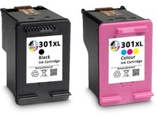 Black & Tri-Colour 301XL Ink Cartridges for use with HP Envy 5530 Printers