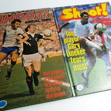 2x Shoot Annual 1980 & 1988 Hardback Books