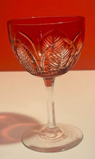 Cranberry Glass, Edwardian Style Sherry Glass, Vintage