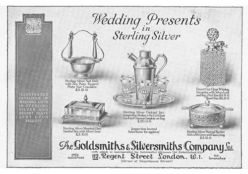 Goldsmiths silversmiths co - &,