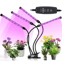 led grow lights full spectrum for indoor plants 4 Arms, Auto Timer.