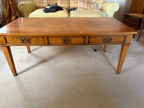 Antique burl wood table - wood,