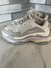 Balenciaga triple s mesh Women trainers Grey pink Size 38 uk 5 100% Authentic
