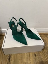 Zara Green Heels Womens Size 4