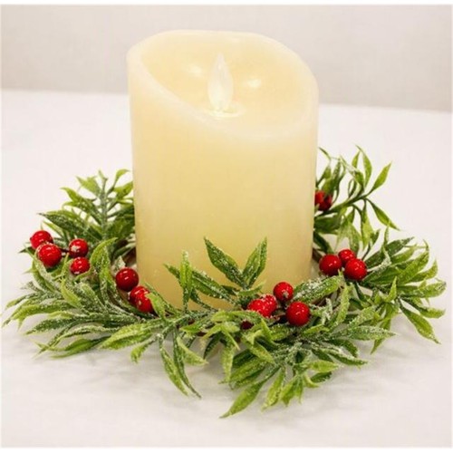 Winter wisp candle ring 10cm - ring,