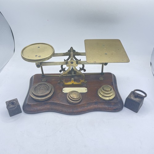 Brass postal letter - brass, scales