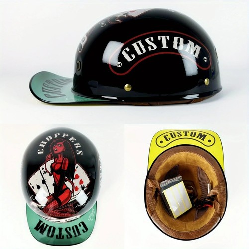 Retro half face motorcycle - half,