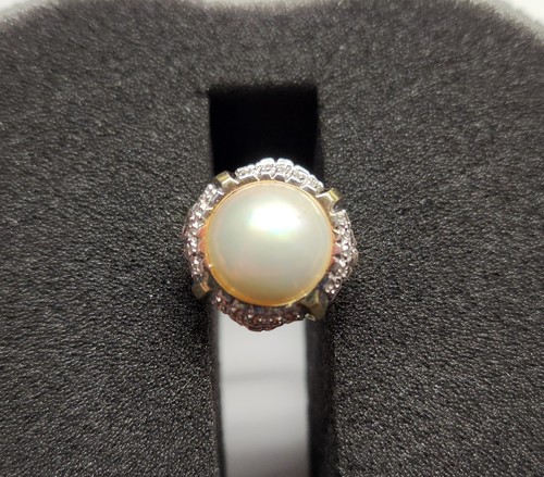 14k yellow gold mabe - gold,