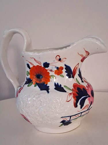 Antique gaudy welsh jug - gaudy,
