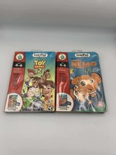 Disney Leapfrog LeapPad Books + Cartridges Stories Finding Nemo & Toy Story 2