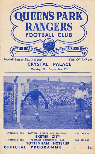 Qpr crystal palace 1953 - crystal, 1953/1954