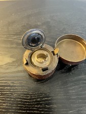 Victorian Travel Inkwell, Red