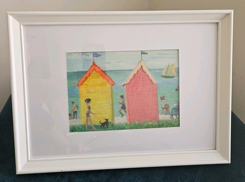 Framed print folk art naive - framed,
