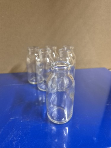 Glass mini milk bottles - milk,