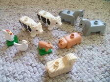Lego Duplo Vintage Farm 9 bundle cows, sheep, pigs, horses, chickens