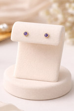 Yellow Gold Amethyst Earrings