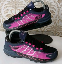 Skechers Go Bionic Womens Running Shoes Black & Pink Size UK 3 Mint Condition