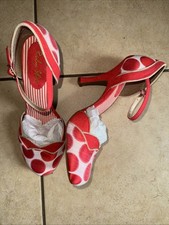 Ruby Shoo Women's Court Ankle Buckle Strap Coral Pink Shoes Size 7/40 New In Box