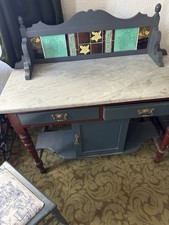 Antique tiled washstand - tiled,