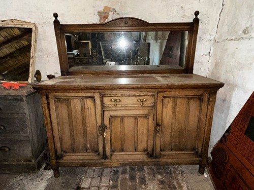 Antique 1800 mirrored - antique,
