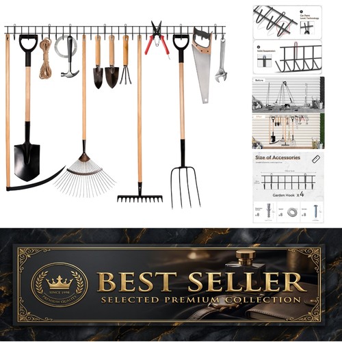 Garden tool rack garage - tool,