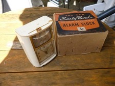 MUSICAL ALARM CLOCK EARLY BIRD WORKING  CASE TATTY WITH ORIGINAL    BOX