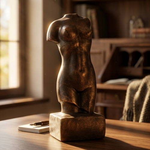 Female torso bronze sculpture - female,