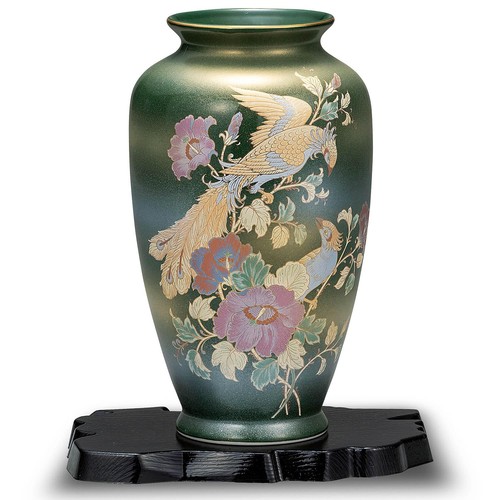 Kutani ware flower vase - ware, oribe