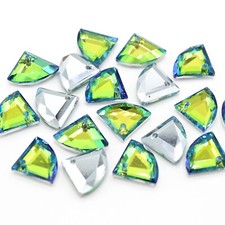 FACETED GLASS 12X10MM FAN