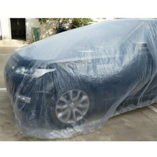 1-5 PACK Clear Plastic Disposable Car Cover Temporary Universal Rain Dust Garage