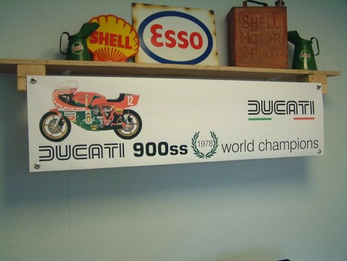 Ducati 900ss banner motorcycle - ducati,