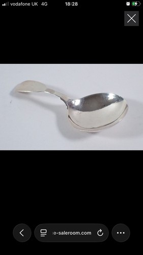 1841 silver caddy spoon - 1841,