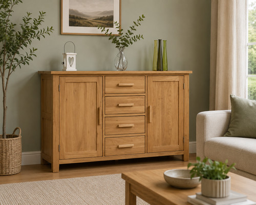 Solid oak opus large sideboard - solid,