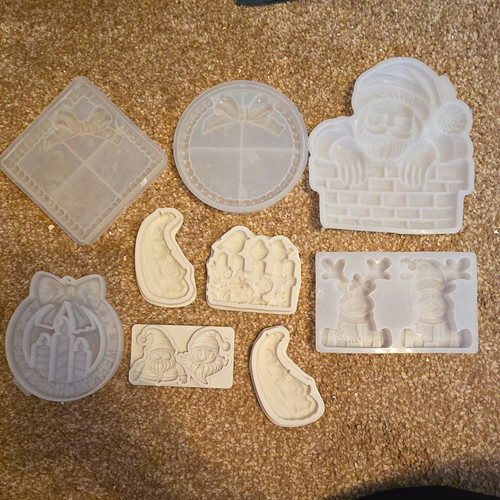 White silicone resin mould set - white,