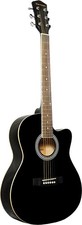 Blue Moon BG-15K Small Body ACOUSTIC GUITAR with Cutaway, Black. From Hobgoblin