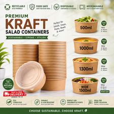 Kraft Salad Bowls with Lids