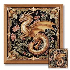 GOLDEN DRAGON STAMPED CROSS