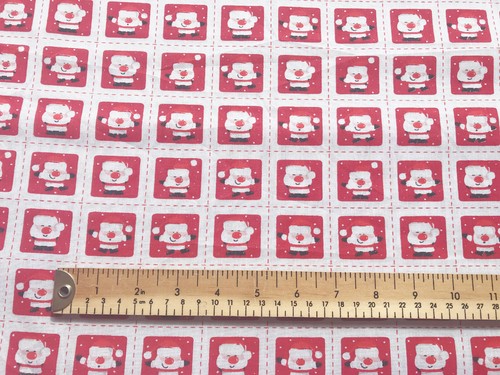 Christmas fabric santa - santa, stamp