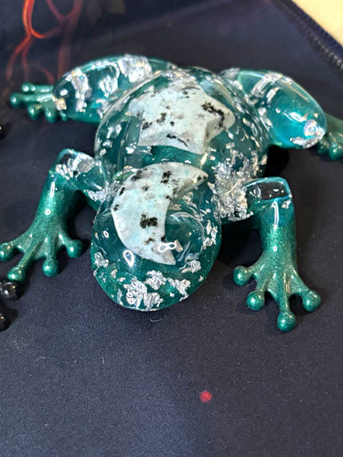 Glass crystal frog - frog, figurine