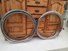 Set of  22.5 inch stainless steel trims ..rear wheels..bus , coaches   truck 