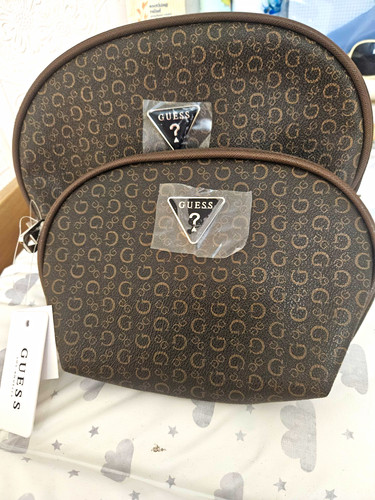 Guess brown monogram logo - guess,