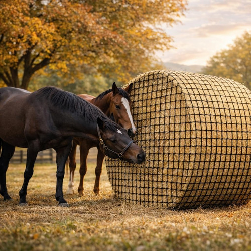 5x5 round bale hay net - ft,