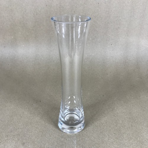 Tall glass stem flower vase - glass,