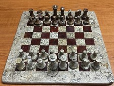 Fossil Stone Marble Chess Set