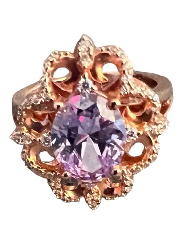 Kunzite rose gold ring - kunzite,